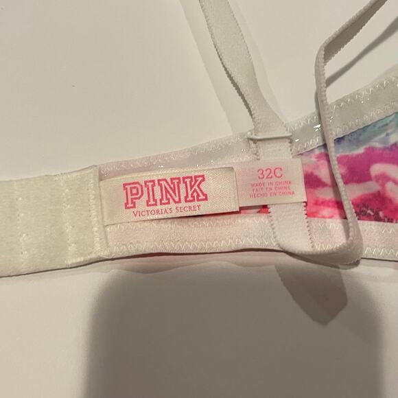 Victoria’s Secret PINK Bra Womens 32C Wear Everywhere Multi-way Push Up Floral - Picture 3 of 5